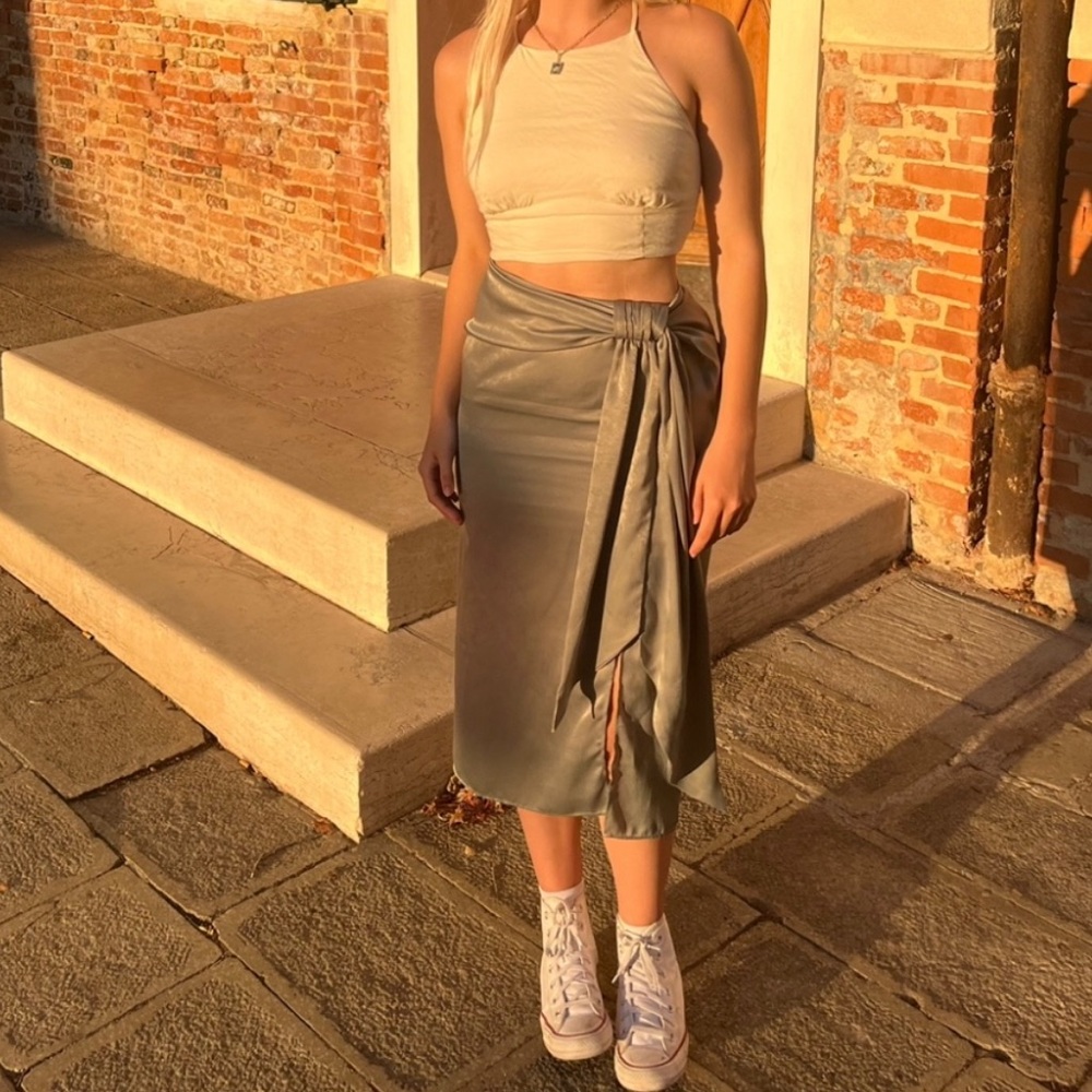 ZARA satin skirt